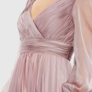 Brand new with all tags designer gown Mocha color pictures taken at night.